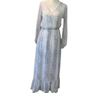 Peach Love California Grey Snake Print Maxi Dress